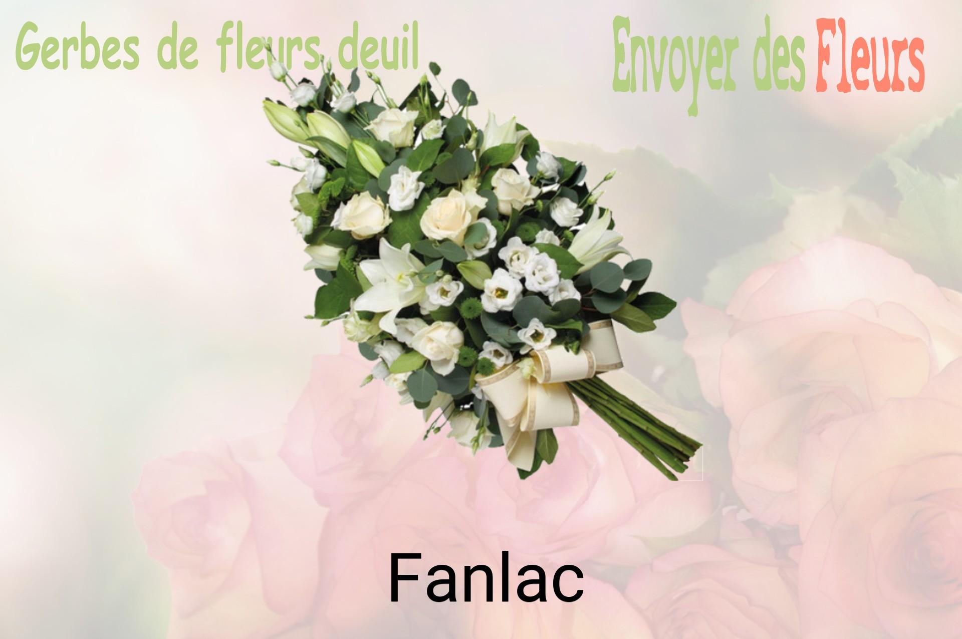 Gerbe de fleurs de deuil livrée à Fanlac